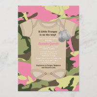 Little Trooper Army Military Girl Camo Baby Shower