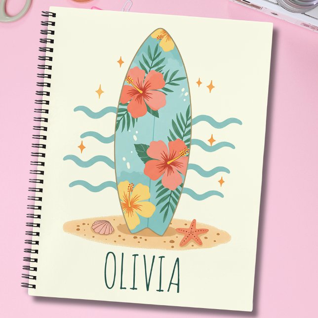Little Tropical Surfer – Hibiscus Dreams Notebook (Creator Uploaded)