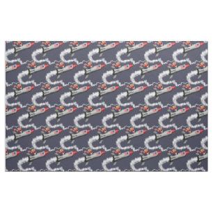Little Trump on a Rocket Fabric