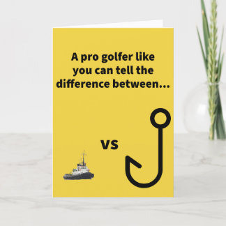 Little Tug vs Big Hook Golf Card