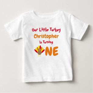 Little Turkey 1st Birthday Baby T-Shirt