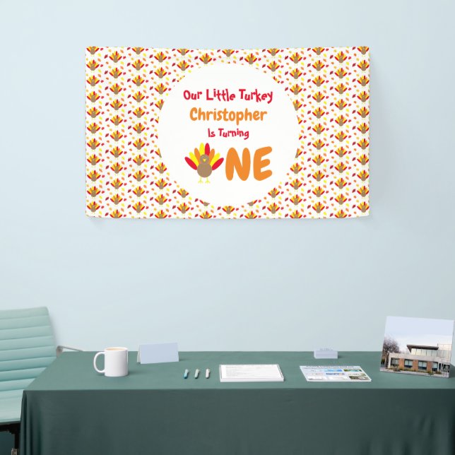Little Turkey 1st Birthday Banner (Tradeshow)