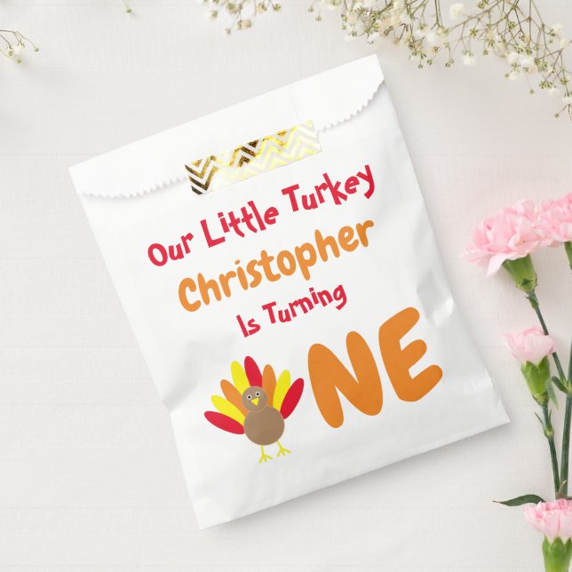 Little Turkey 1st Birthday Favour Bags (Sealed)