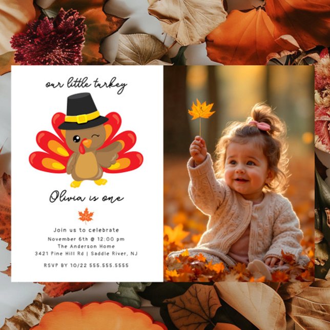 Little Turkey 1st Birthday Invitation (Creator Uploaded)
