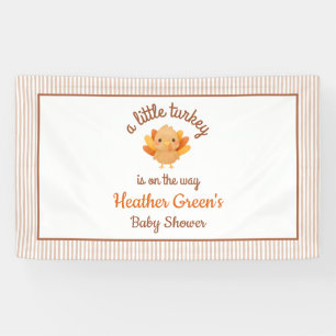 Little Turkey Baby Shower Banner Sign