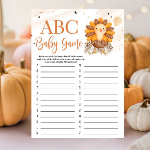 Little Turkey Baby Shower Thanksgiving Game