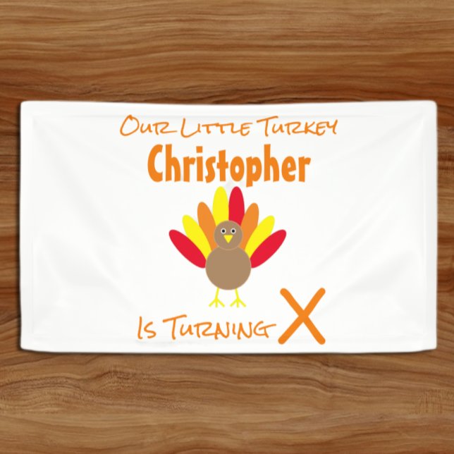 Little Turkey Birthday Banner (Creator Uploaded)