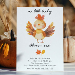 Little Turkey Birthday Invitation