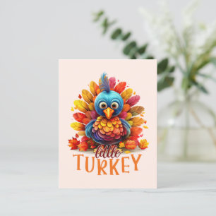 Little Turkey – Cute Colourful Cartoon Style Postcard