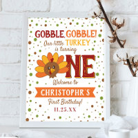 Little Turkey Fall Thanksgiving 1st Birthday