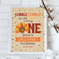 Little Turkey Fall Thanksgiving 1st Birthday