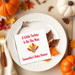 Little Turkey On The Way Napkin
