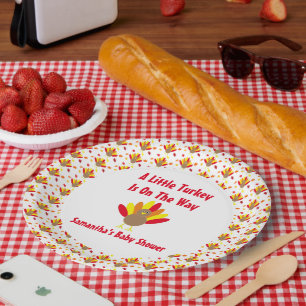 Little Turkey On The Way Paper Plate