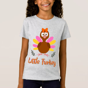 Little Turkey Thanksgiving Girl's T-Shirt