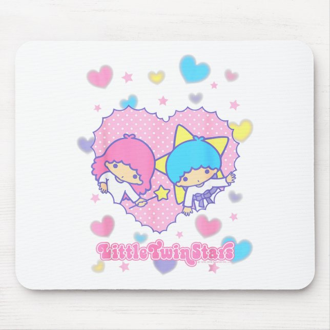Little Twin Stars Retro Logo Valentine Tee  Mouse Mat (Front)