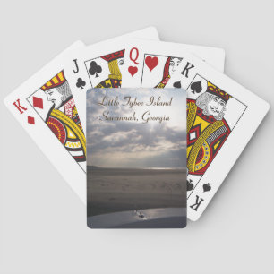Little Tybee Island Beach at Sunrise Savannah Playing Cards