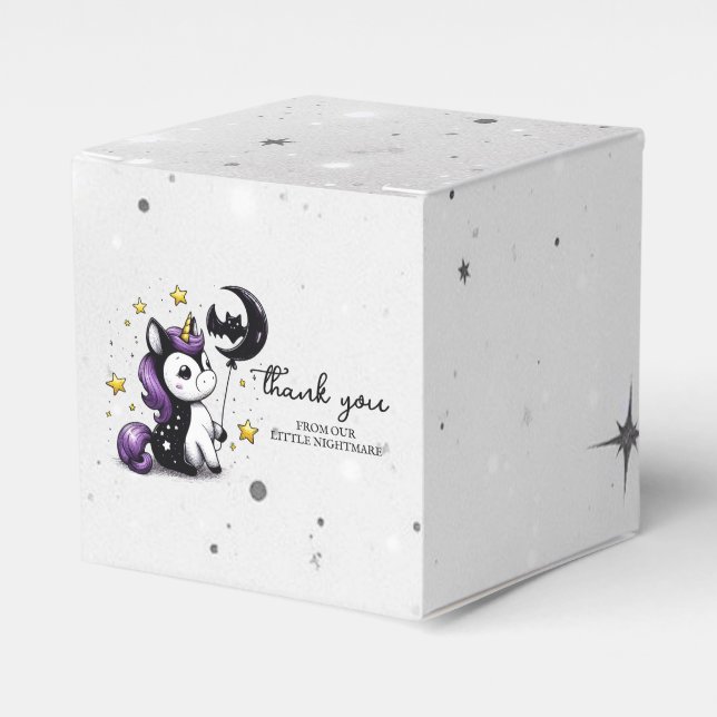 Little Unicorn Baby Shower Favour Box (Front Side)