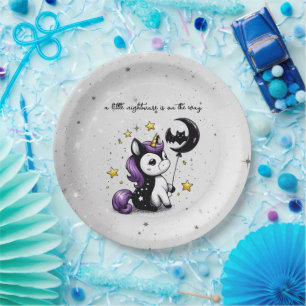 Little Unicorn Baby Shower Paper Plate