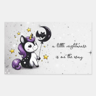 Little Unicorn Baby Shower Rectangular Sticker