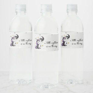 Little Unicorn Baby Shower Water Bottle Label