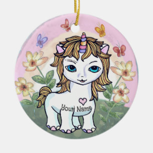 Little Unicorn  Ceramic Tree Decoration