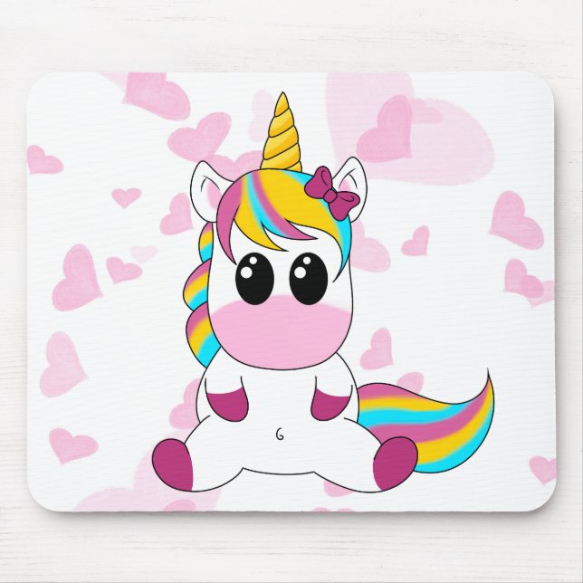 Little Unicorn Mouse Mat (Front)