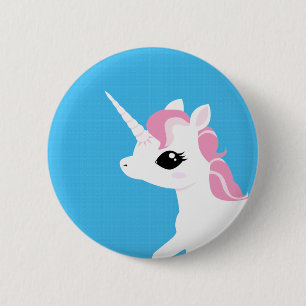 Little Unicorn with Pink mane button badge