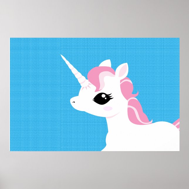 Little Unicorn with pink mane poster (Front)