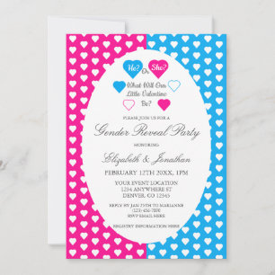 Little Valentine Gender Reveal Invitation