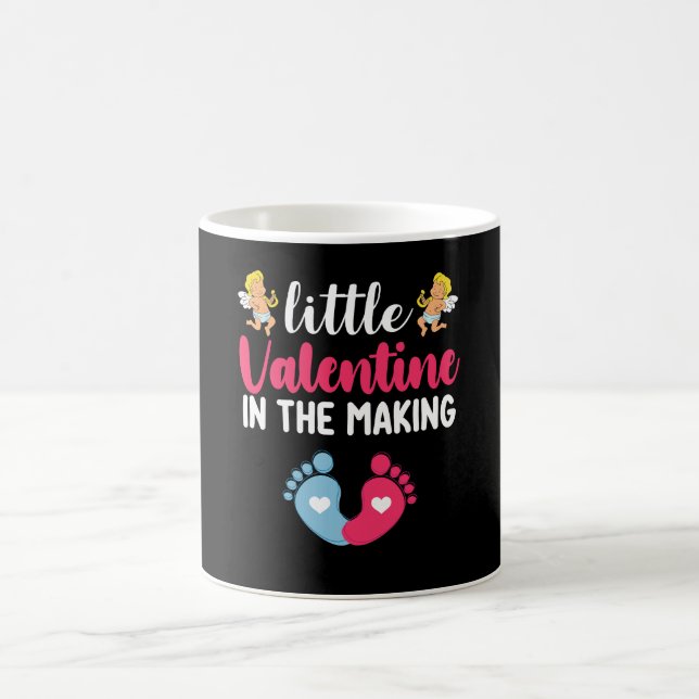 Little Valentine In The Making Pregnancy Pregnant Coffee Mug (Center)