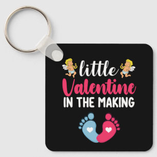 Little Valentine In The Making Pregnancy Pregnant Key Ring