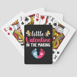Little Valentine In The Making Pregnancy Pregnant Playing Cards