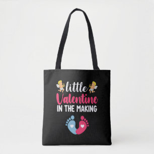 Little Valentine In The Making Pregnancy Pregnant Tote Bag