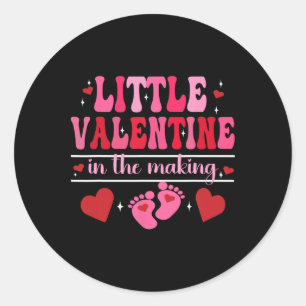 Little Valentine In The Making Valentine's Day Pre Classic Round Sticker