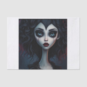 Little Vamp Gothic Girl Decoupage Paper