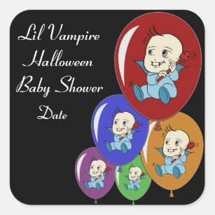 Little Vampire Baby Shower Stickers