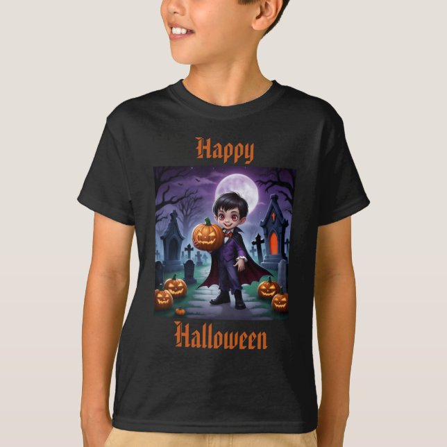 Little Vampire Halloween T-Shirt (Front)
