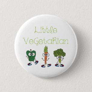 Little Vegetarian 6 Cm Round Badge