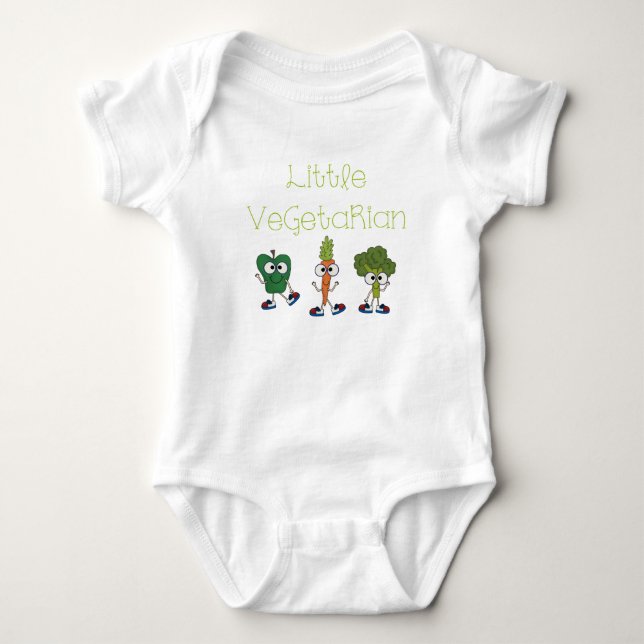 Little Vegetarian Baby Bodysuit (Front)