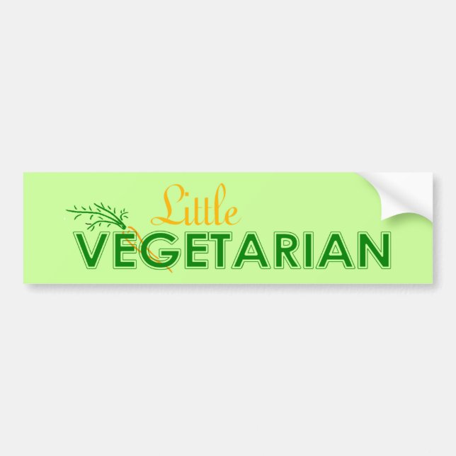 Little Vegetarian Bumper Sticker (Front)