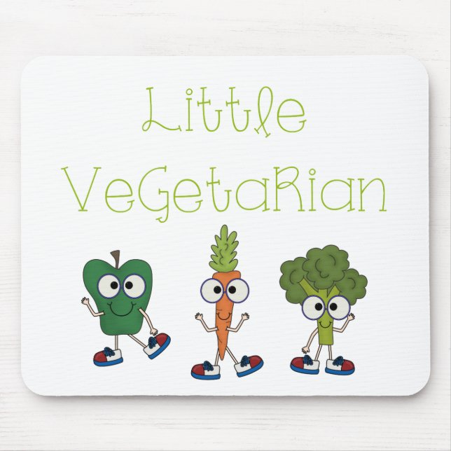 Little Vegetarian Mouse Mat (Front)