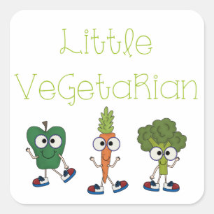 Little Vegetarian Square Sticker