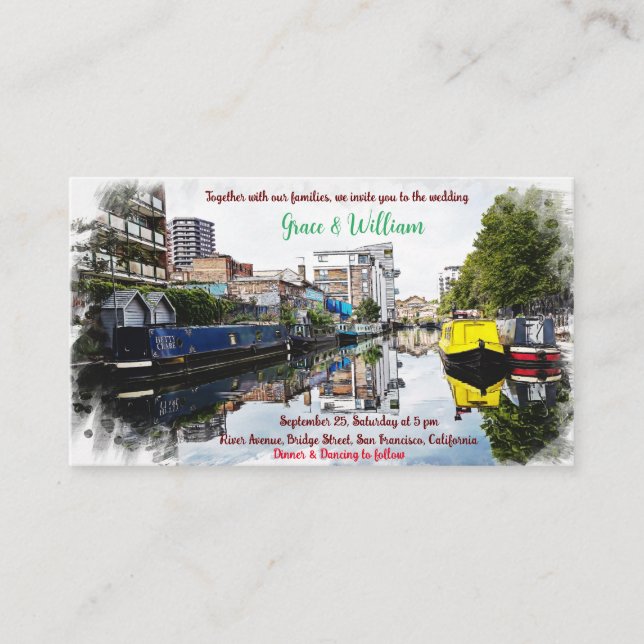 Little Venice Boats London England UK Enclosure Card (Front)