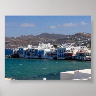 Little Venice in Mykonos Poster