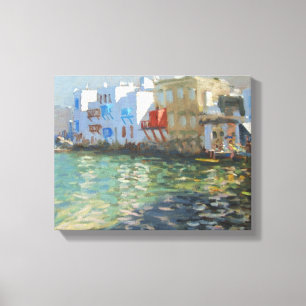 Little Venice Mykonos Canvas Print