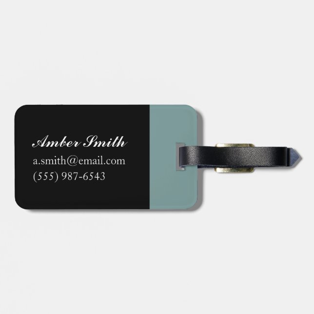 Little Venice Mykonos Luggage Tag (Back Horizontal)