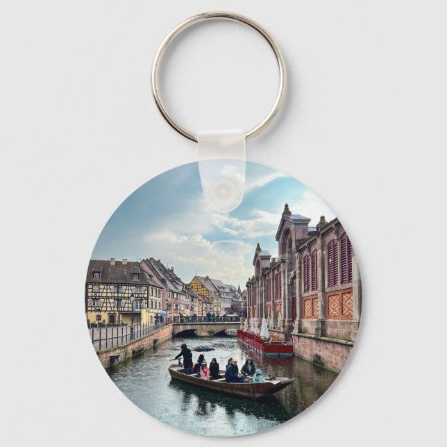 Little Venice River Boat      Key Ring (Front)