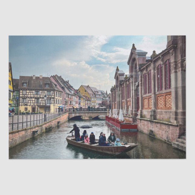 Little Venice River Boat    Tissue Paper (Front)