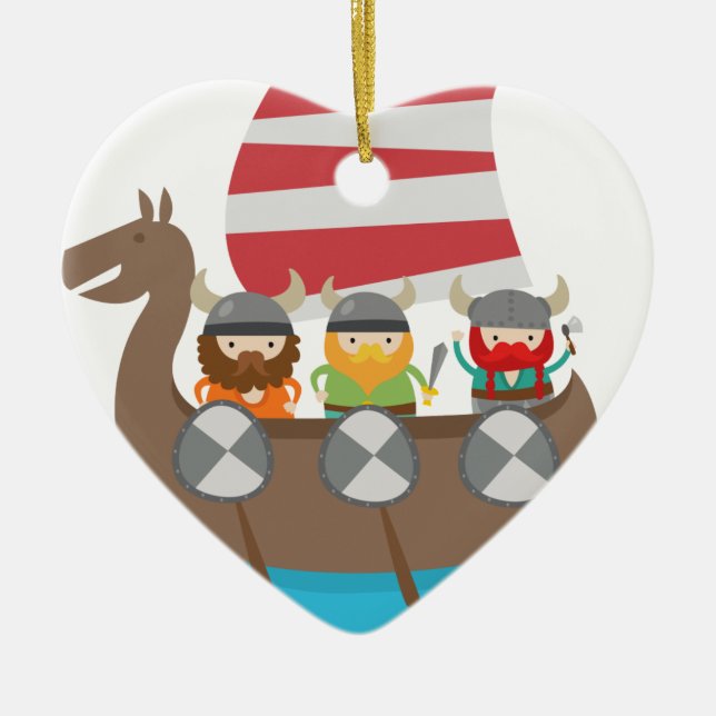 Little Vikings Ceramic Tree Decoration (Front)