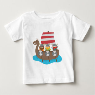 Little Vikings in ship Baby T-Shirt